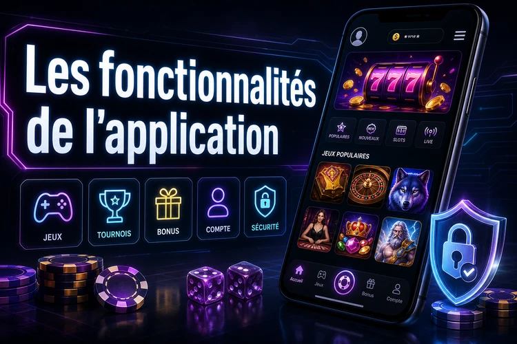 Les fonctionnalités de l'application