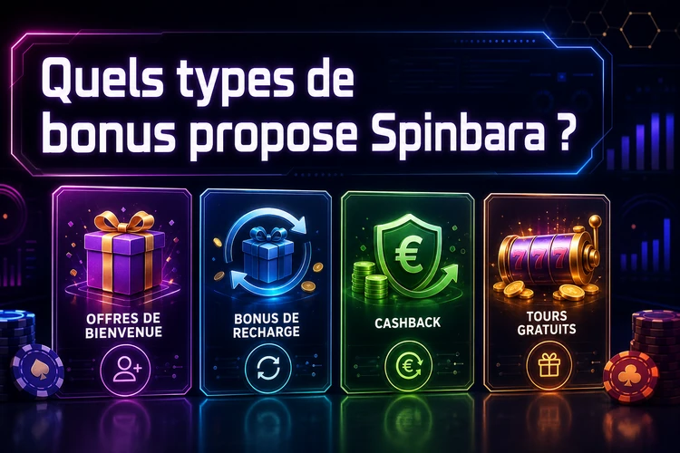 Quels types de bonus propose Spinbara?