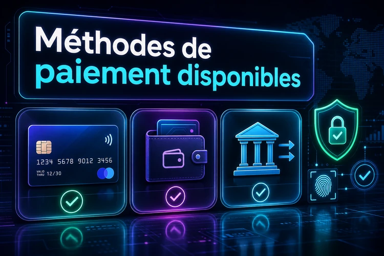 Méthodes de paiement disponibles