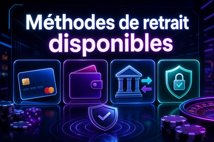Méthodes de retrait disponibles